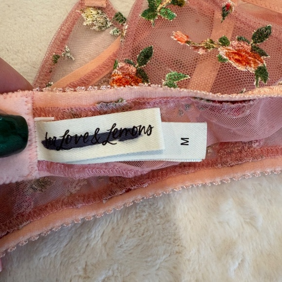 New! For Love & Lemons Eloise Embroidered Floral Dot Garter Belt 31673 - Picture 12 of 13